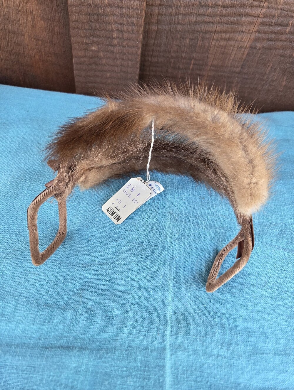 Vintage Mink Fur Hat w/ Millinery TAGS Headband Crown - Picture 3 of 8